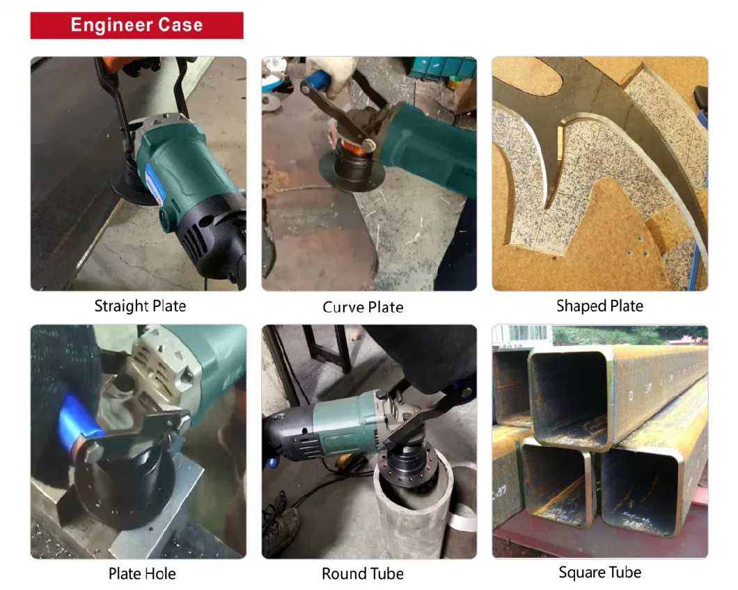 Portable Manual Plate Hole Deburring Process Pipe or Multifunctional Plate Beveling Machine